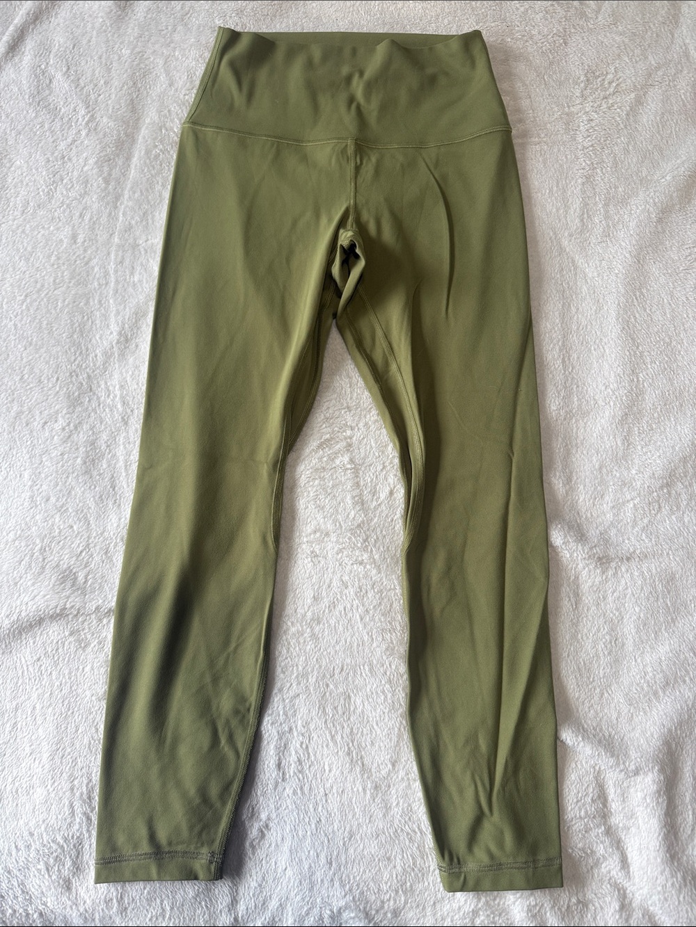 lululemon athletica Align High Waist Crop 23” Olive Green Legging / Single Lined